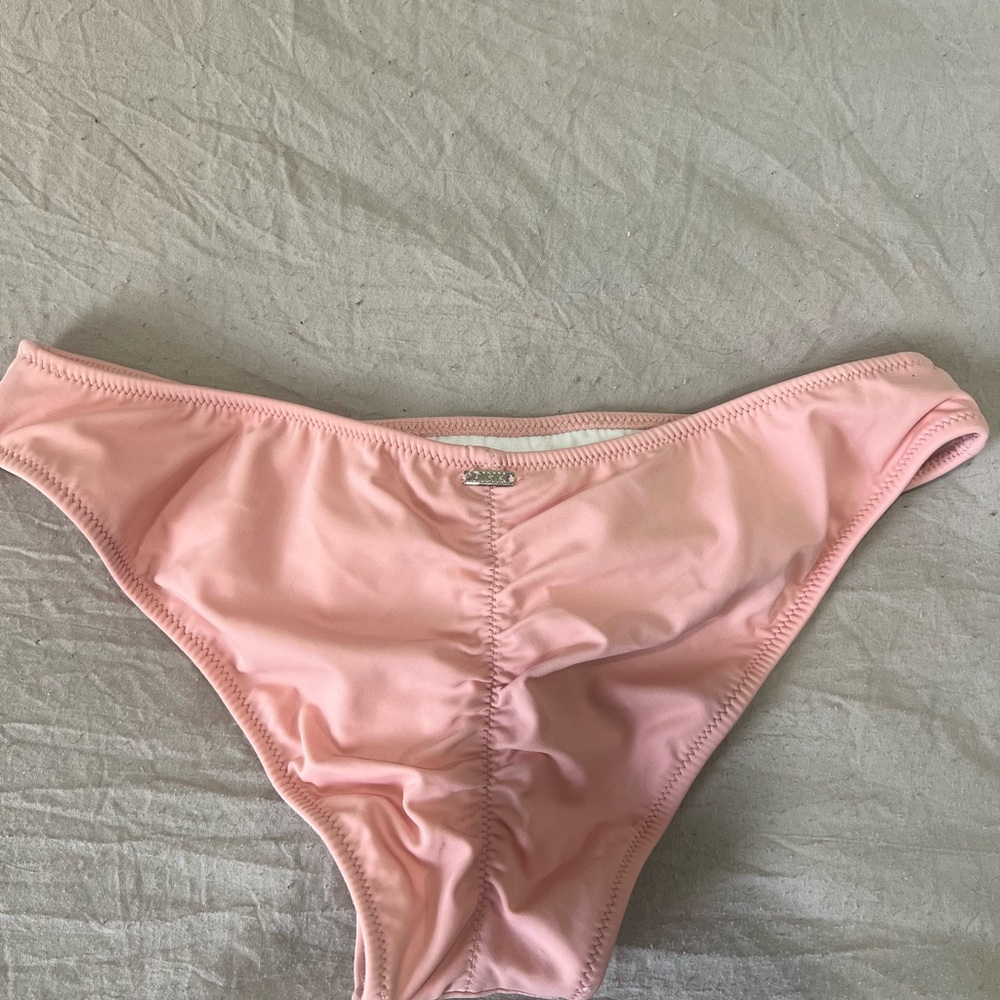 PINK Victoria's Secret Light Pink Ruched Bikini Bottoms - Picture 4 of 8
